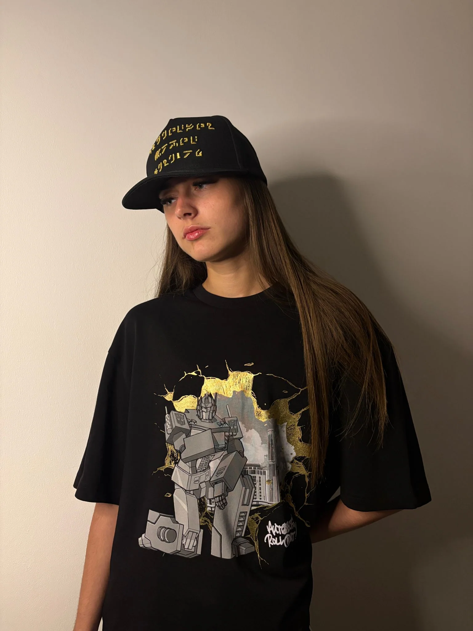Murwalls Cybertronian Script Black/Gold Cap - Image 3