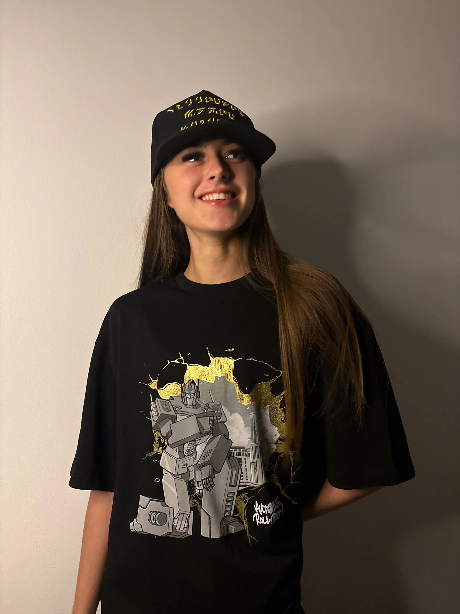Murwalls Cybertronian Script Black/Gold Cap - Image 4