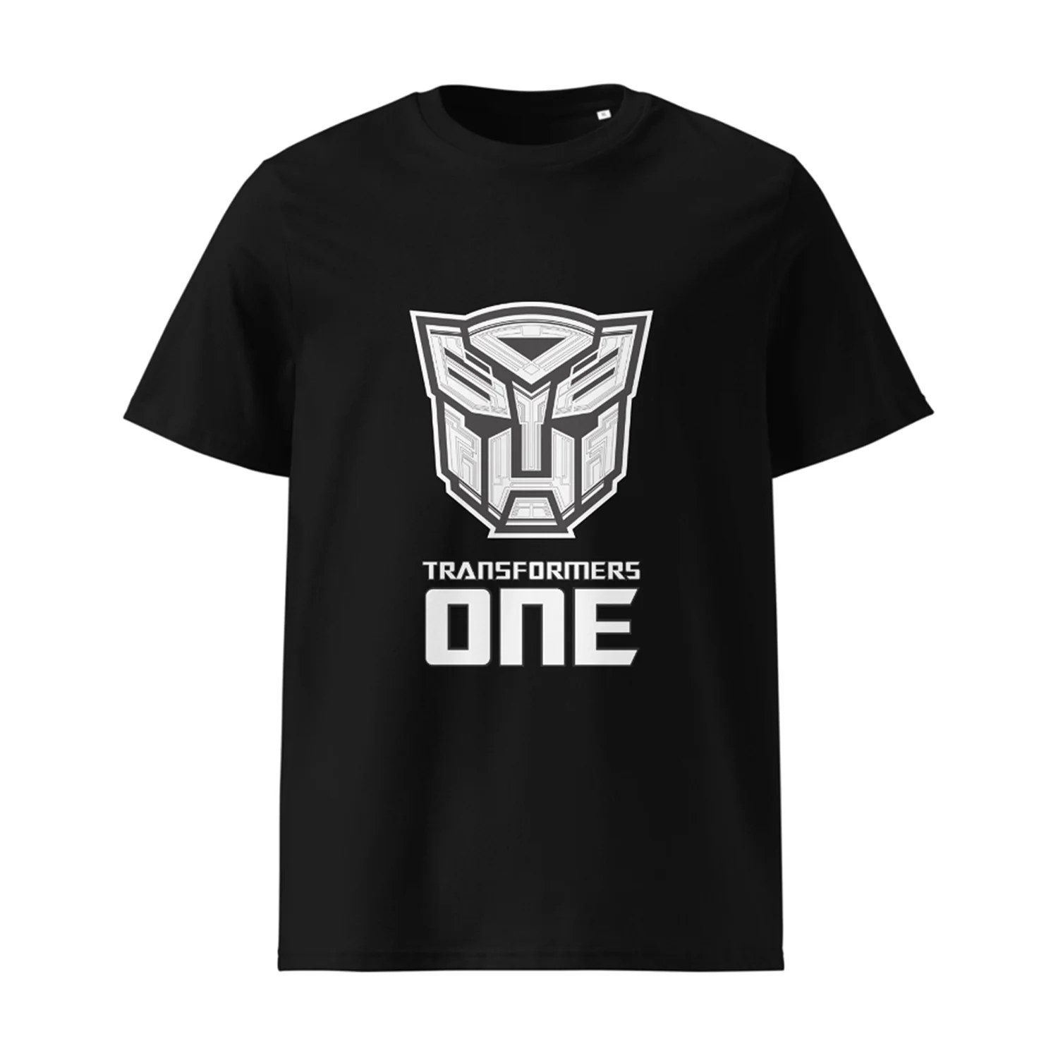 Transformers One White Autobot Black Adult T-Shirt - Image 2