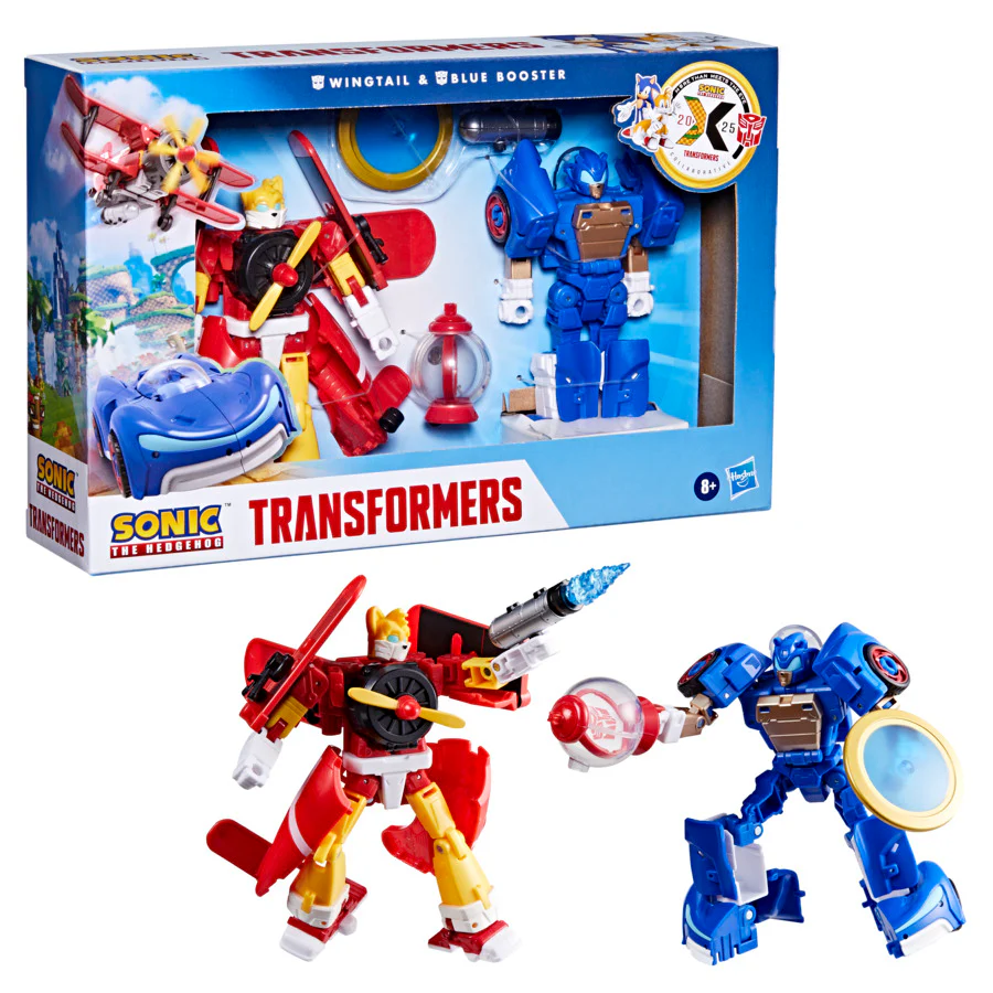 Transformers Collaborative Sonic the Hedgehog Wingtail and Blue Booster - Image 3