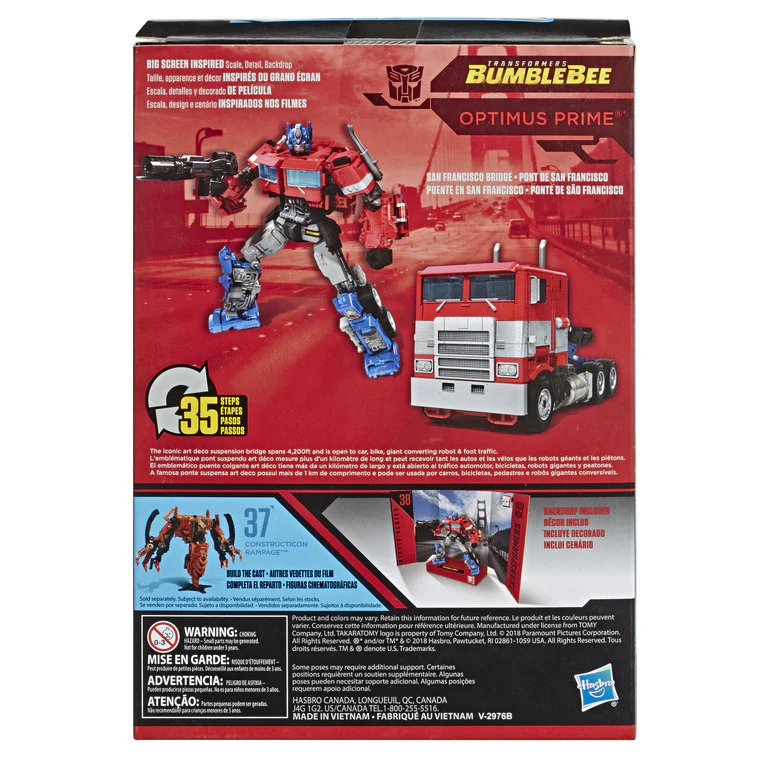 Transformers Studio Series 38 Voyager Class Bumblebee Movie Optimus Prime - Image 4
